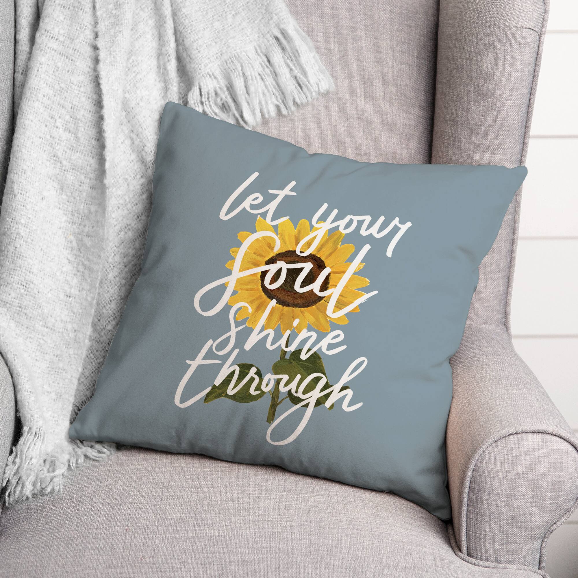 Let Your Soul Shine 18" x 18" Throw Pillow